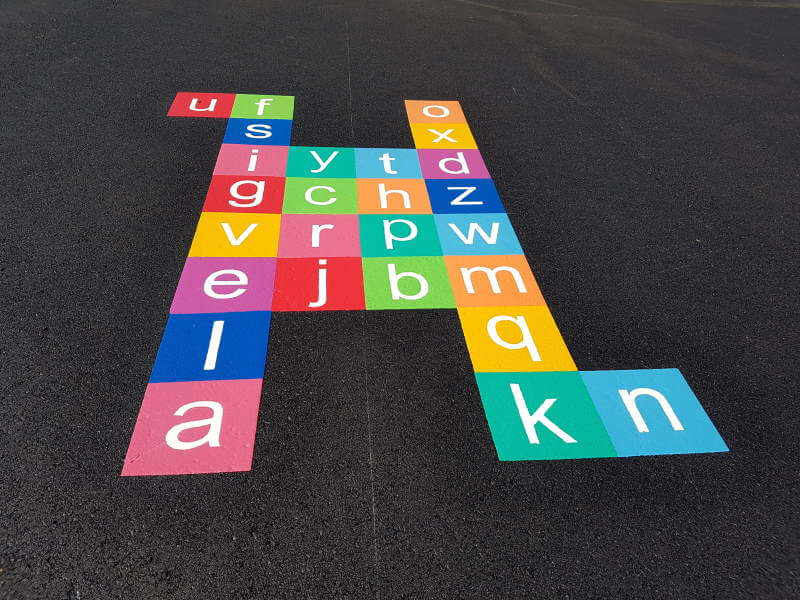 Pathhead PS, Kirkcaldy - Letter jump playground marking