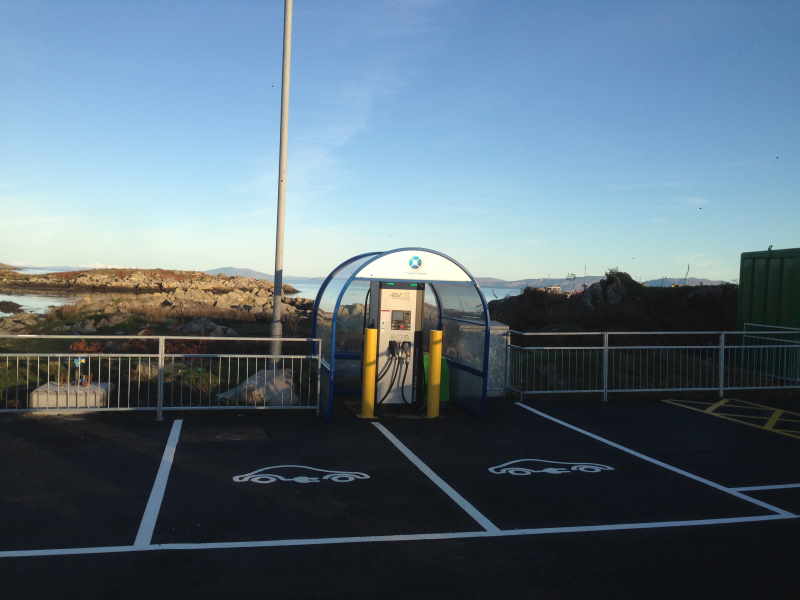 Colonsay - Electric vehicle charging bay markings