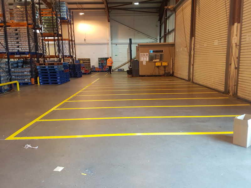 DHL, Kintore - Warehouse line markings (storage bays) 2