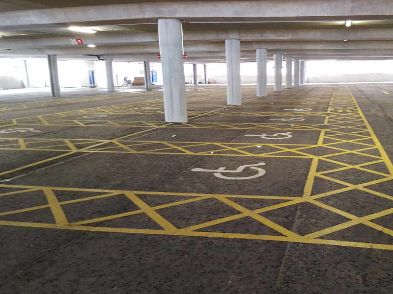 Glasgow Southern General Hospital - Disabled car parking bay markings