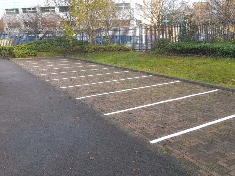 Lehmanns, Jarrow - Car parking bay line markings - After 4