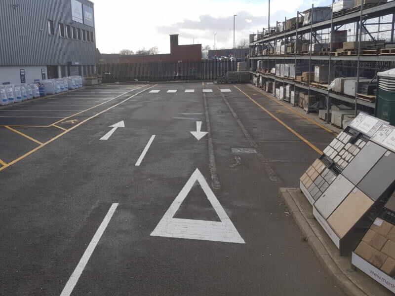 Jewson, Durham - Car park lining layout change