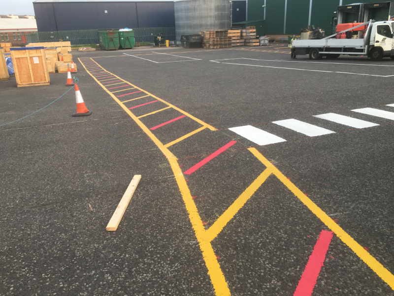 Technip-FMC, Dunfermline - Pedestrian walkway markings